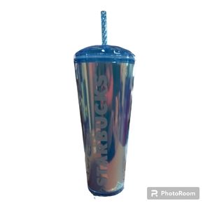 Starbucks Summer 2023 Holographic Iridescent Dome Lid Cold Cup Tumbler 24oz NEW